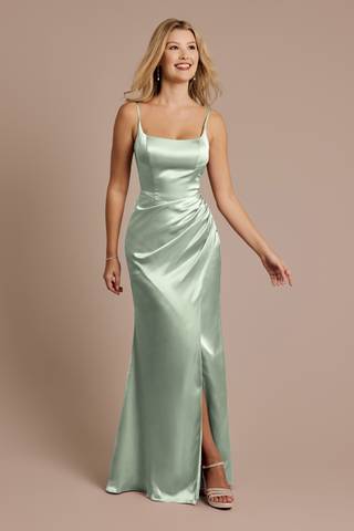 View Galina Signature Charmeuse Square Neck Corset Sheath Dress in all available color and sizes Picture of Charmeuse Square Neck Corset Sheath Dress